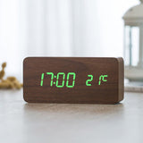Modern Digital Alarm Clock  LED Wood Cube Design - Product detail 9