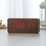 Modern Digital Alarm Clock  LED Wood Cube Design - Product detail 10