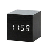Modern Digital Alarm Clock  LED Wood Cube Design - Product detail 12