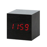 Modern Digital Alarm Clock  LED Wood Cube Design - Product detail 17