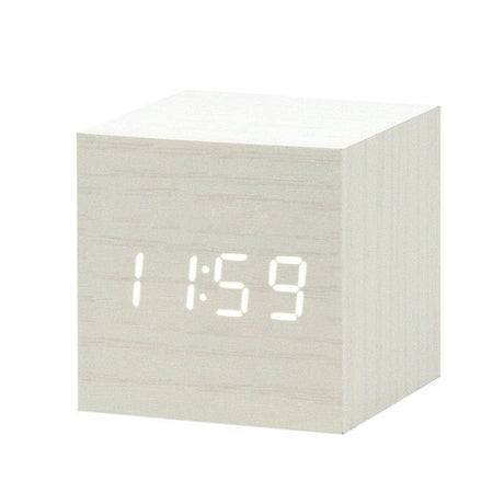 Modern Digital Alarm Clock  Wooden Cube LED Display - Product detail 17