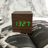 Modern Digital Alarm Clock  LED Wood Cube Design - Product detail 11