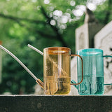 Modern Plant Watering Can  Amber Glass With Long Spout - Product example