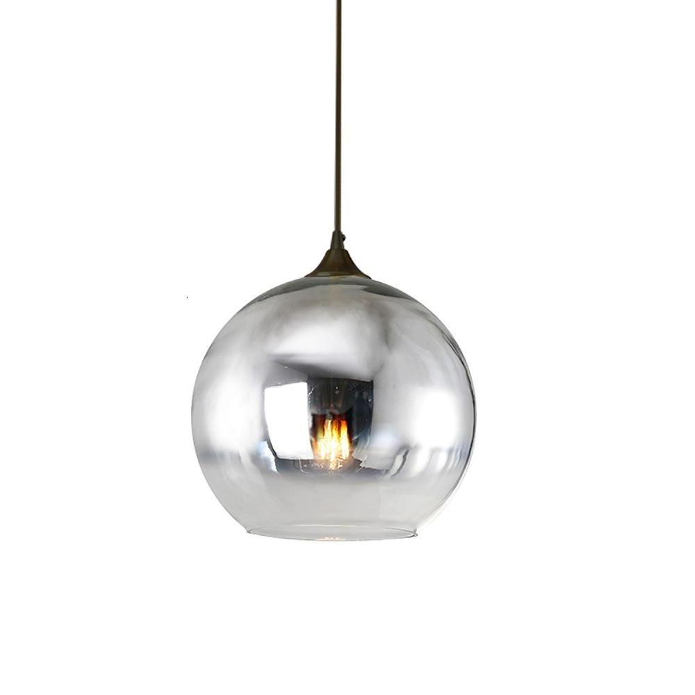 Modern Glass Pendant Light  Smokey Globe Design - Product detail 6