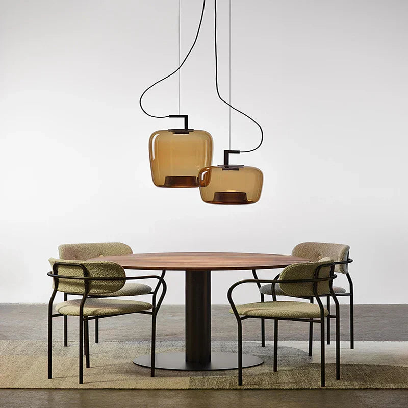 Modern Glass Pendant Light  Minimalist Nordic Design - Detailed view