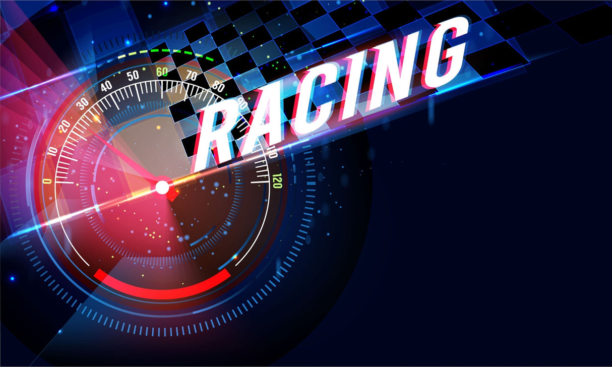 Racing car speedometer dashboard design file showing detailed pattern and rich colors