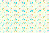 Rainbow and cloud pattern design file showing intricate details and true colors