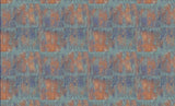 Industrial Mural Wallpaper | Copper and Teal Oxidized Metal
