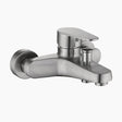 Modern Bath Shower Mixer  Brushed Stainless Steel Faucet - Product showcase