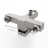 Modern Bath Mixer Tap  Brushed Steel Geometric Design - Detailed view