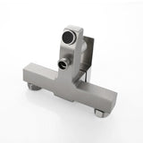 Modern Bath Mixer Tap  Brushed Steel Geometric Design - Product example