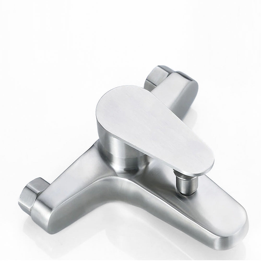 Modern Bath Shower Mixer  Brushed Stainless Steel Faucet - Product example