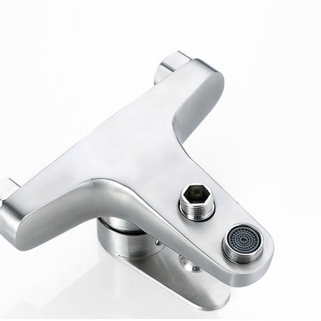 Modern Bath Shower Mixer  Brushed Stainless Steel Faucet - Product detail 4