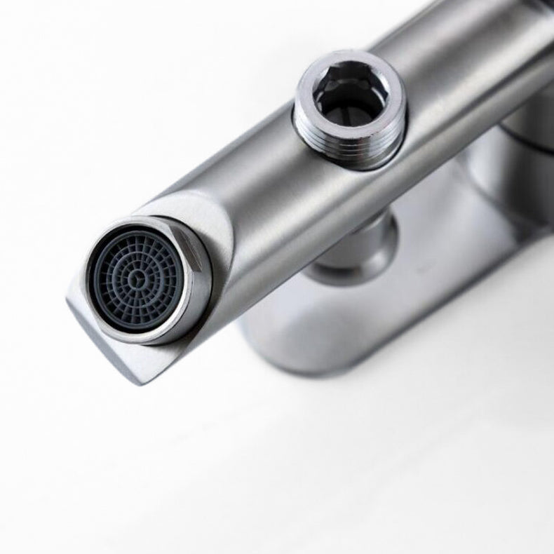 Modern Bathtub Faucet  Brushed Stainless Steel Mixer - Product example