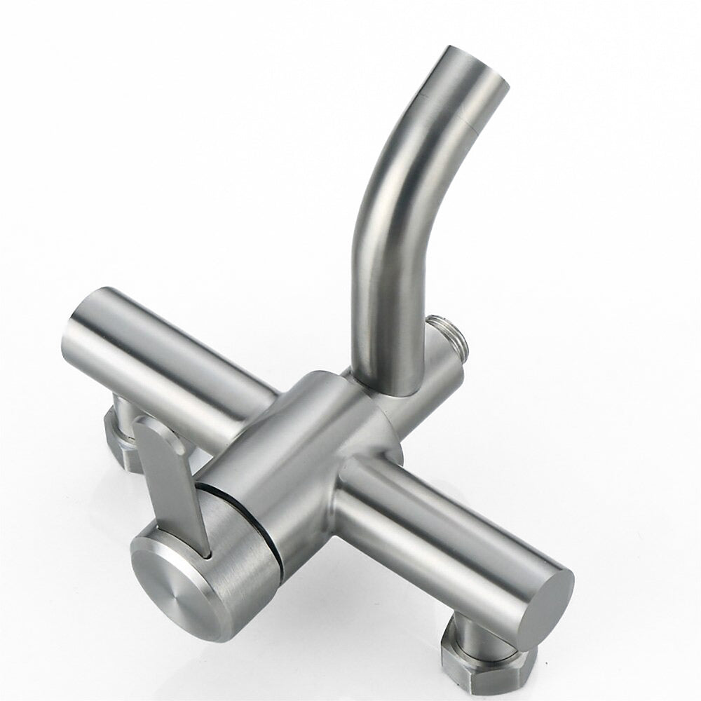 Modern Bath Mixer Tap  Brushed Stainless Steel Design - Product example