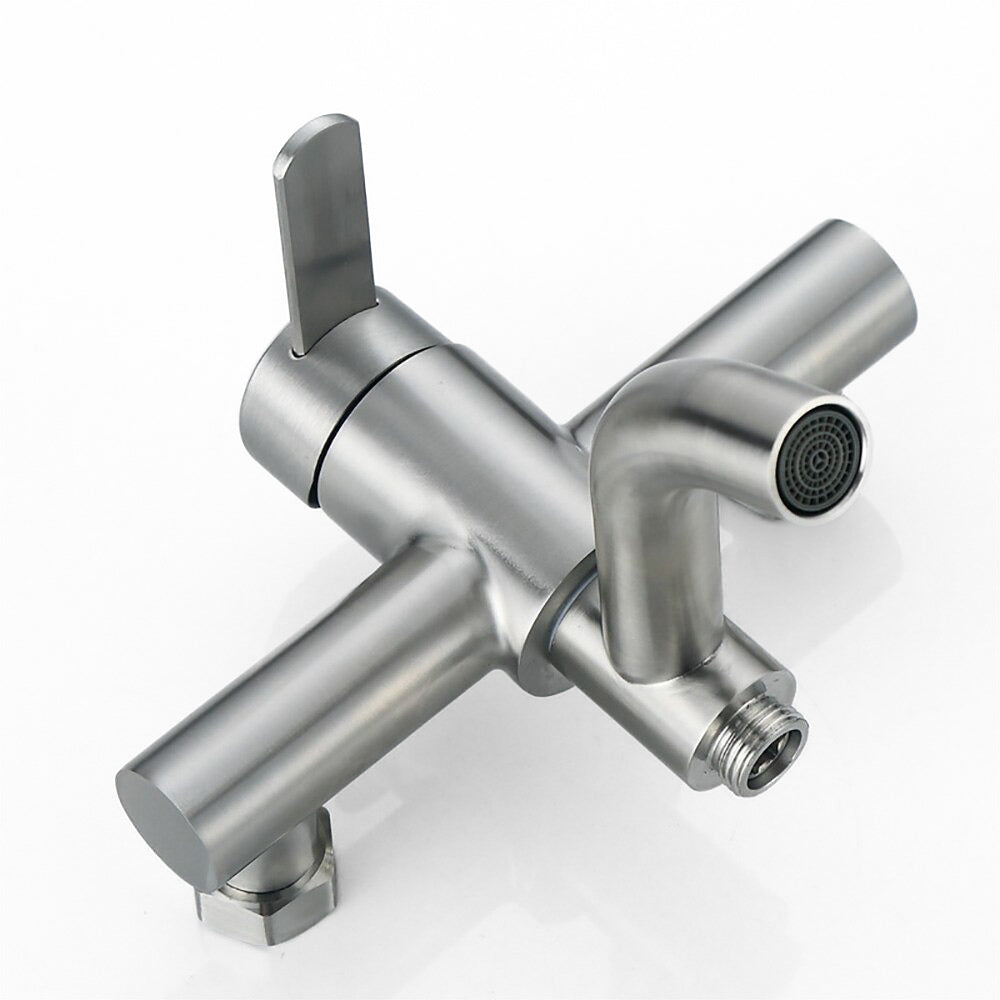 Modern Bath Mixer Tap  Brushed Stainless Steel Design - Product detail 4