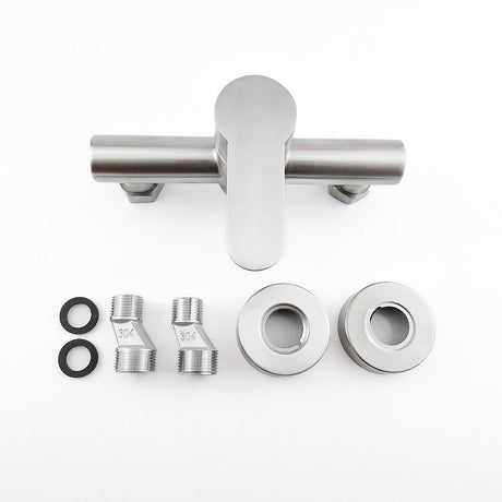 Modern Bath Mixer Tap  Brushed Stainless Steel Design - Product detail 5