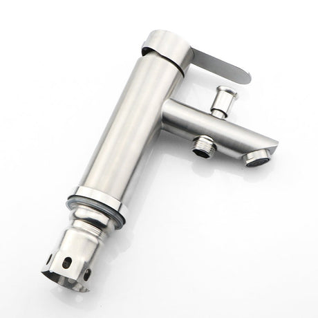 Modern Bath Faucet  Brushed Steel Single Hole Mixer - Product detail 4