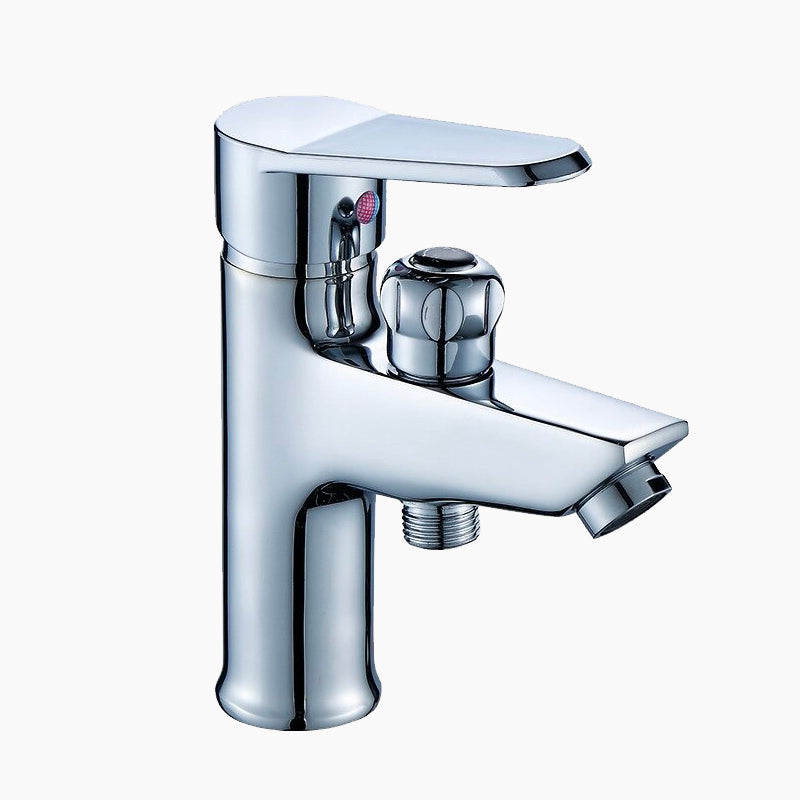 Modern Bath Shower Mixer Tap  Chrome Single Hole Design - Product showcase