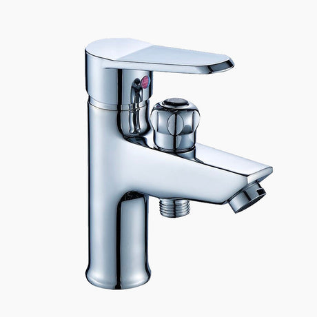 Modern Bath Shower Mixer Tap  Chrome Single Hole Design - Product showcase