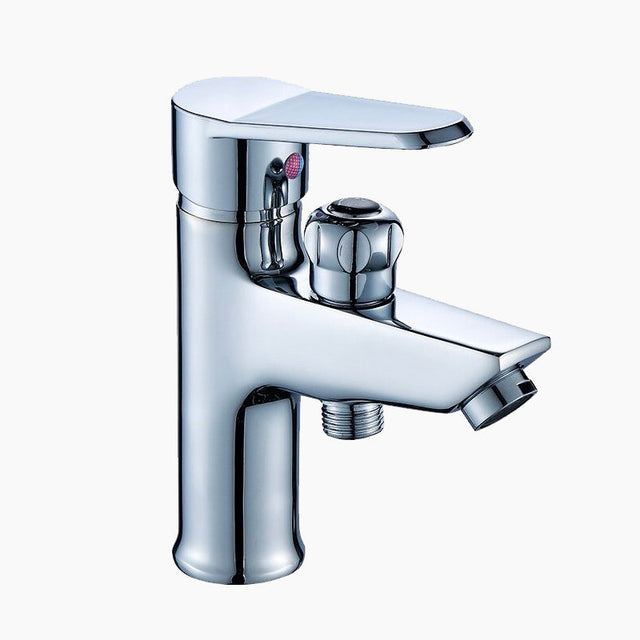Modern Bath Shower Mixer Tap  Chrome Single Hole Design - Product showcase