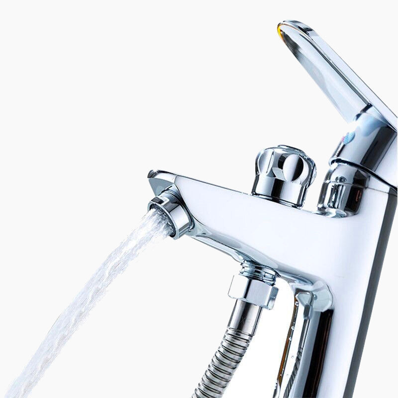 Modern Bath Shower Mixer Tap  Chrome Single Hole Design - Detailed view