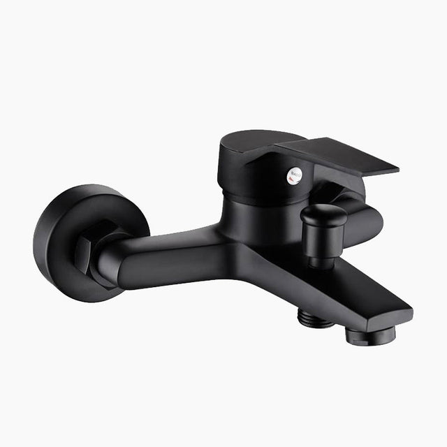 Modern Bath Mixer Tap  Matte Black Brass Finish - Product showcase