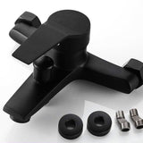 Modern Bath Mixer Tap  Matte Black Brass Finish - Detailed view