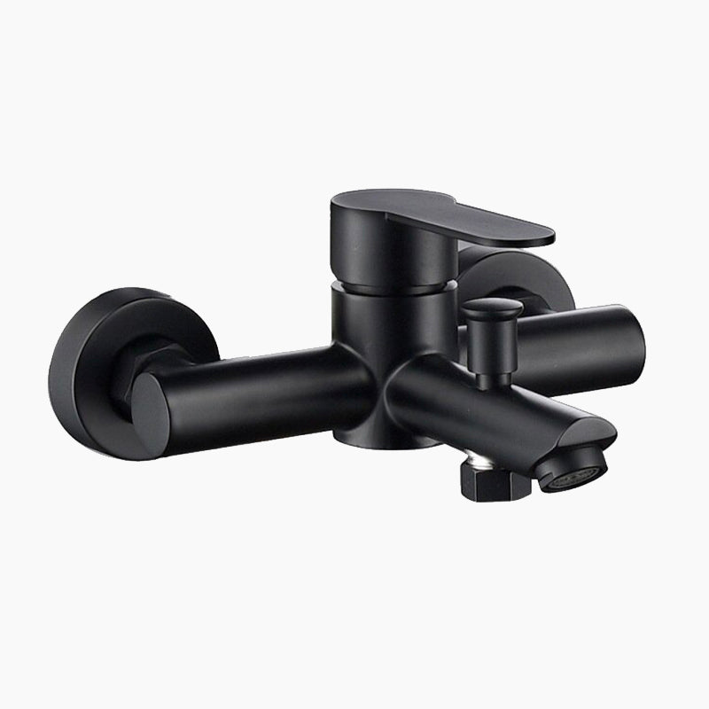 Modern Bath Mixer Tap  Matte Black Stainless Steel - Product showcase