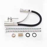 Professional Kitchen Faucet  Flexible Gooseneck With Pull-Down Sprayer - Detailed view
