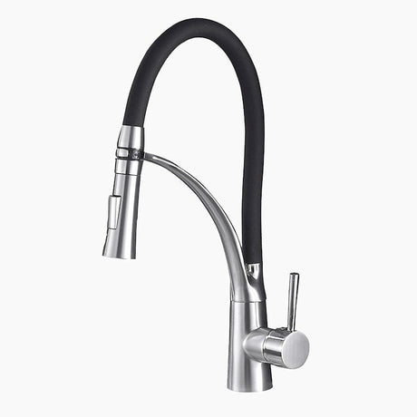 Professional Kitchen Faucet  Flexible Gooseneck With Pull-Down Sprayer - Product showcase