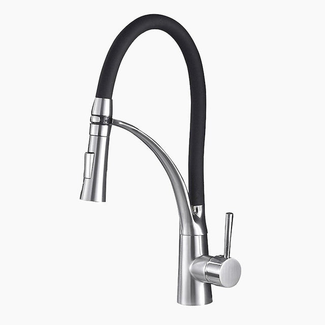 Professional Kitchen Faucet  Flexible Gooseneck With Pull-Down Sprayer - Product showcase
