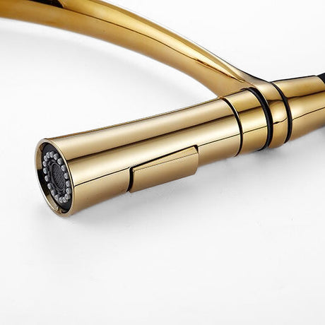 Modern Kitchen Faucet  Gold Pull-Down Spray Head - Product detail 4