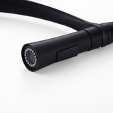 Modern Kitchen Faucet  Matte Black Gooseneck Pull Down Sprayer - Product example