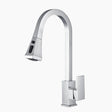 Modern Pull-Down Kitchen Faucet  Square Neck Design With Spray Head - Product showcase