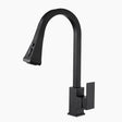 Modern Kitchen Faucet  Matte Black Pull-Down Sprayer - Product showcase