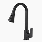 Modern Kitchen Faucet  Matte Black Pull-Down Sprayer - Product showcase