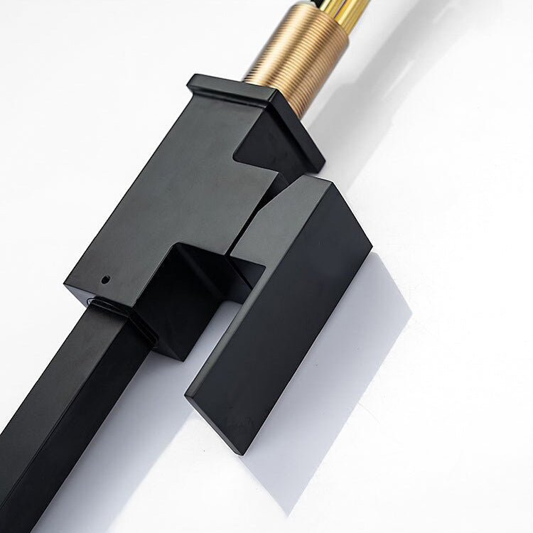 Modern Kitchen Faucet  Matte Black Pull-Down Sprayer - Detailed view