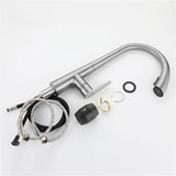 Pull-Down Kitchen Faucet  Brushed Steel Gooseneck Design - Product example
