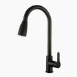 Modern Kitchen Faucet  Matte Black Pull-Down Sprayer - Product showcase