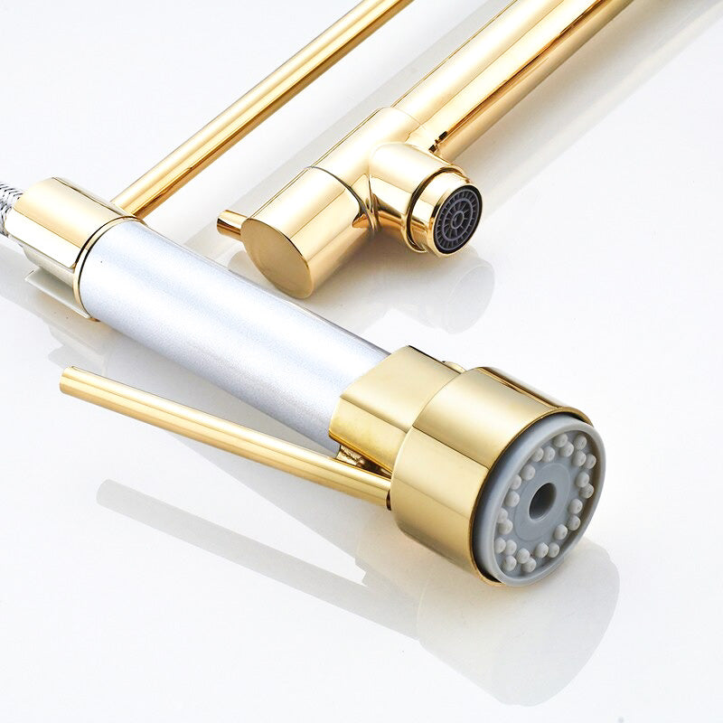 Professional Kitchen Faucet  Gold Finish With Pull-Down Sprayer - Product detail 4