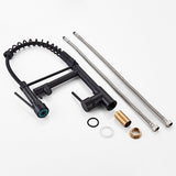 Modern Kitchen Faucet  Matte Black Pull-Down Sprayer - Detailed view