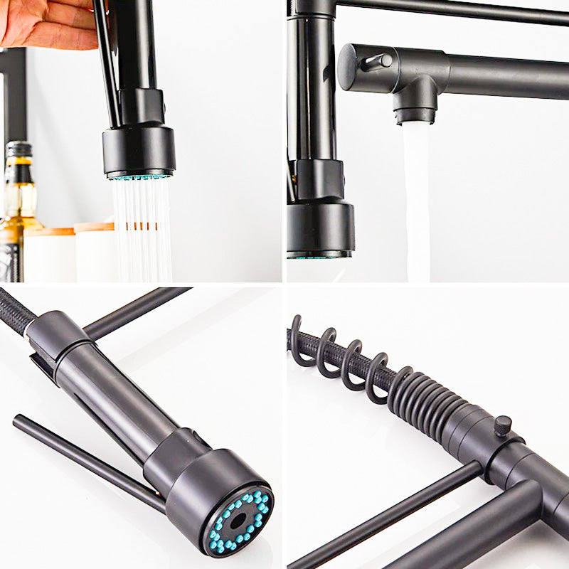 Modern Kitchen Faucet  Matte Black Pull-Down Sprayer - Product example