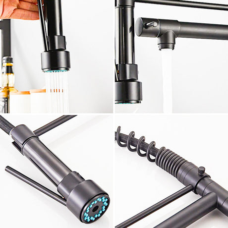 Modern Kitchen Faucet  Matte Black Pull-Down Sprayer - Product example