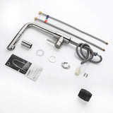 Modern Pull-Out Kitchen Faucet  Brushed Stainless Steel Design - Product detail 4