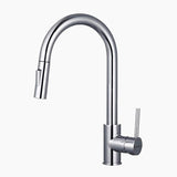 Pull-Down Kitchen Faucet  Chrome Gooseneck Design - Product showcase
