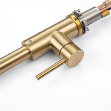 Pull-Down Kitchen Faucet  Brushed Gold Swan Neck Design - Product detail 4