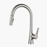 Pull-Down Kitchen Faucet  Brushed Nickel Gooseneck Design - Product showcase