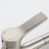 Pull-Down Kitchen Faucet  Brushed Nickel Gooseneck Design - Detailed view