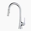 Pull-Down Kitchen Faucet  Chrome Gooseneck Design With Spray Head - Product showcase